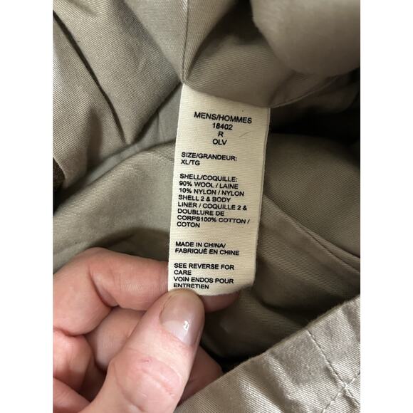 Woolrich Men’s Ruxton Brown Herringbone Wool Vest Front Pockets Size XL - Picture 5 of 6